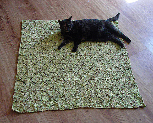 Lace Block Baby Blanket