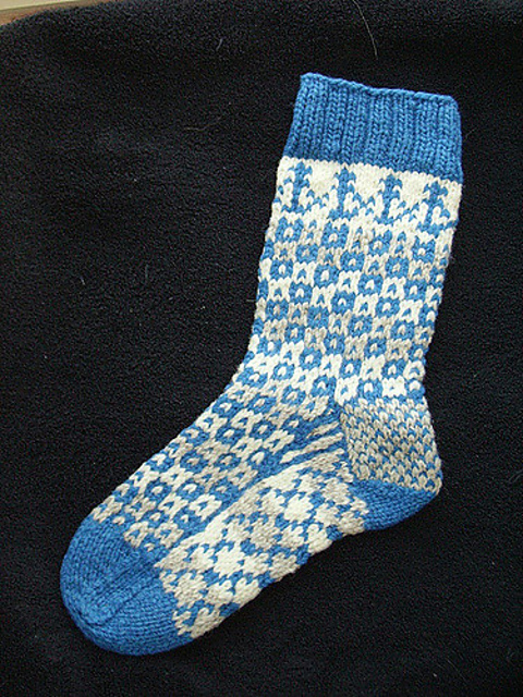 Blue Willow Worsted Weight Socks