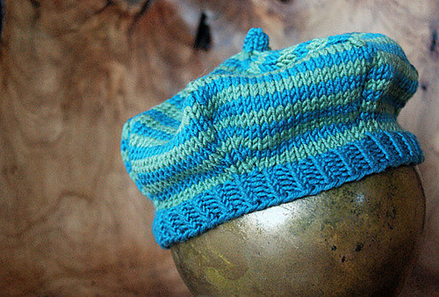Stripey Baby Beret