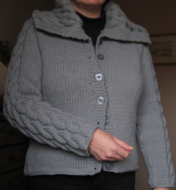 Fitted Jacket with Cable Trim