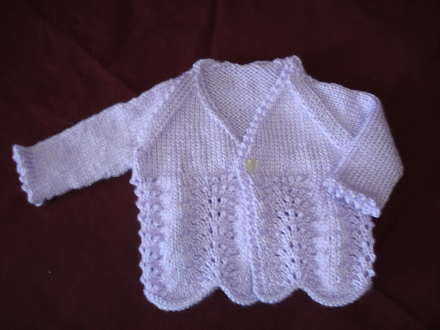 Feathers and Fans for Baby Cardigan