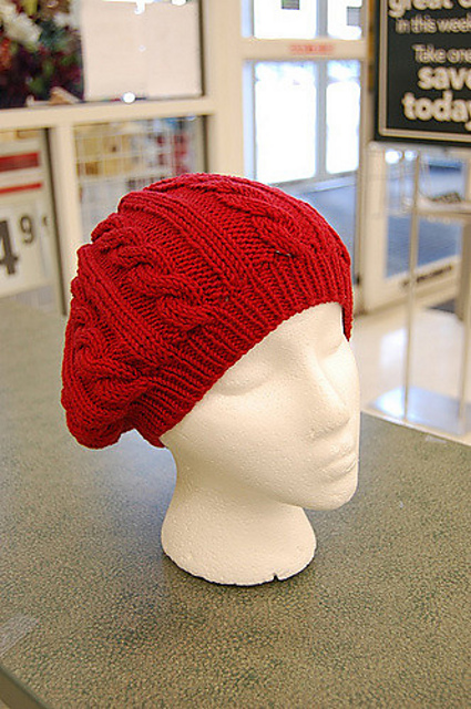 Cabled Beret