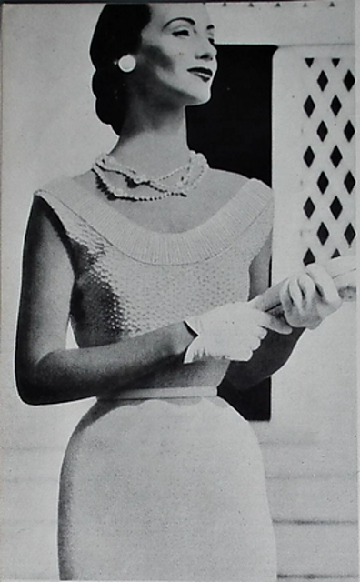 pearl-trimmed dress