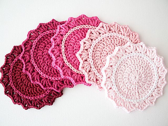 Ombre Crocheted Coasters