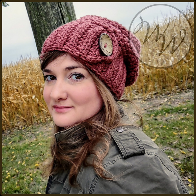 Willow Button Slouchy Hat