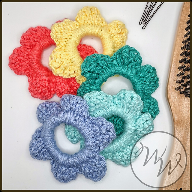 Flower Scrunchies