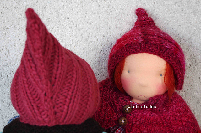 pixie hat michelle mabel for 15-17" waldorf doll