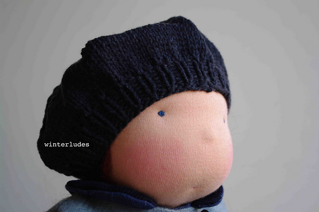 ELISE easy french beret for 15"-17" waldorf dolls