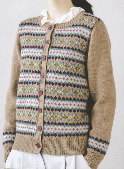 H. Fair Isle and Check Cardigan