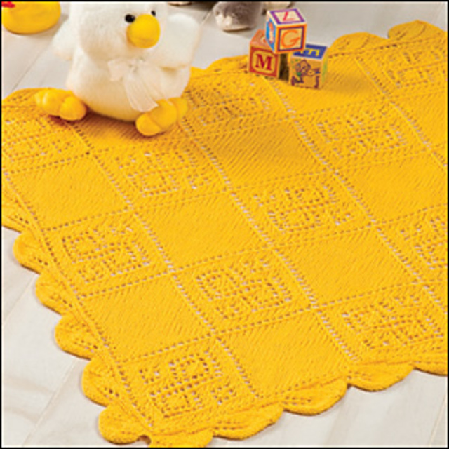 Leaves and Lace Baby Blanket