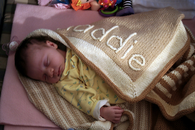 Circle and Stripes Stroller Blanket