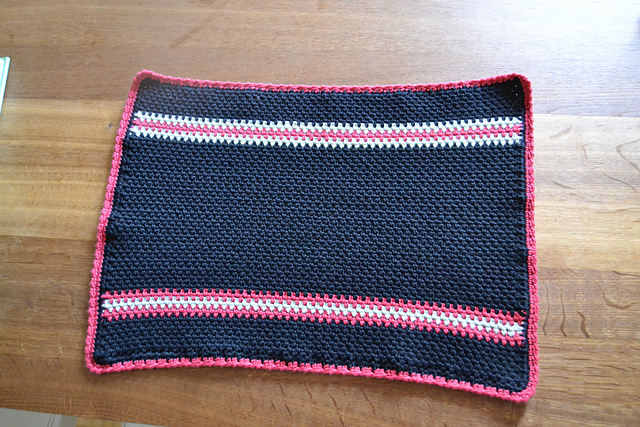 Tischset mit farbigem Rand