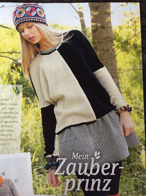 # 14 Schwarz-weißer Pullover