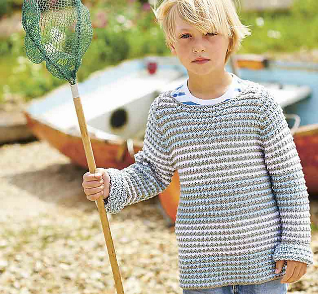 Chambray Striped Boys Jumper