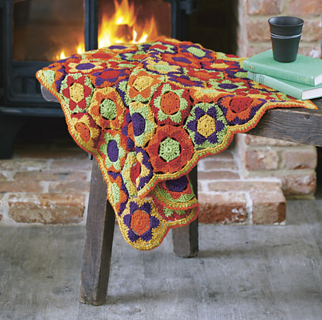 Ravelry: Multi Coloured Cosy Throw pattern by Tash Bentley