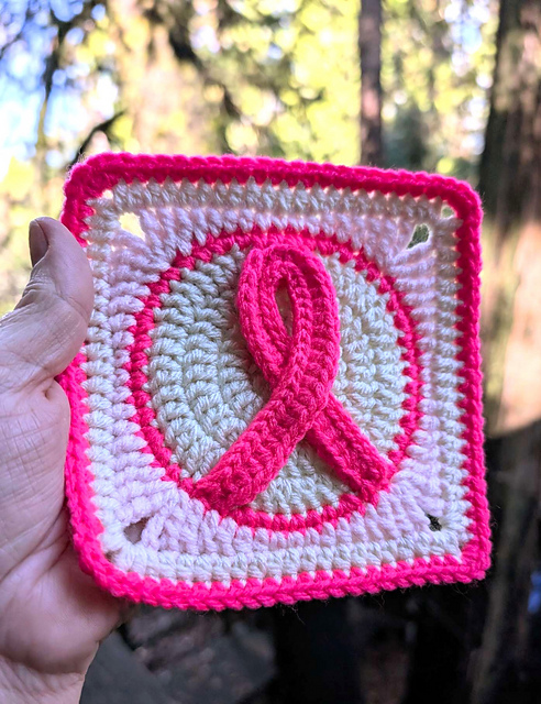 Awareness Ribbon Granny Square