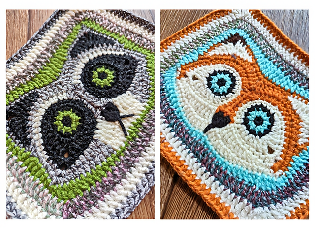 Fox & Raccoon Face Granny