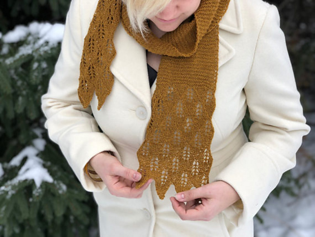 Gilded Leaf Scarf