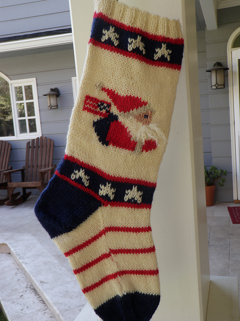 Patriotic Santa Christmas Stocking