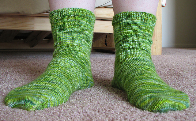 Detailed Toe-Up Socks