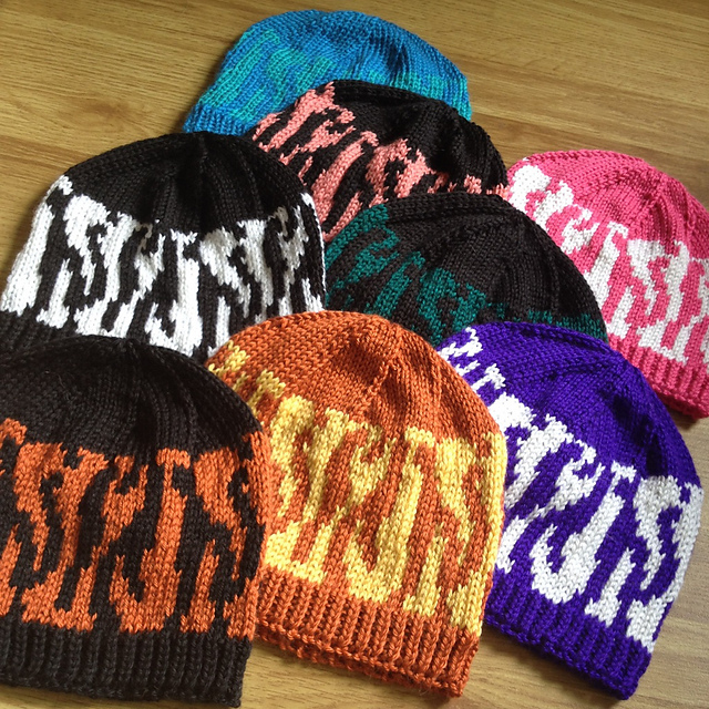 Ravelry Tiger Stripe Knit Hat pattern by WoollyRhinoCrafts