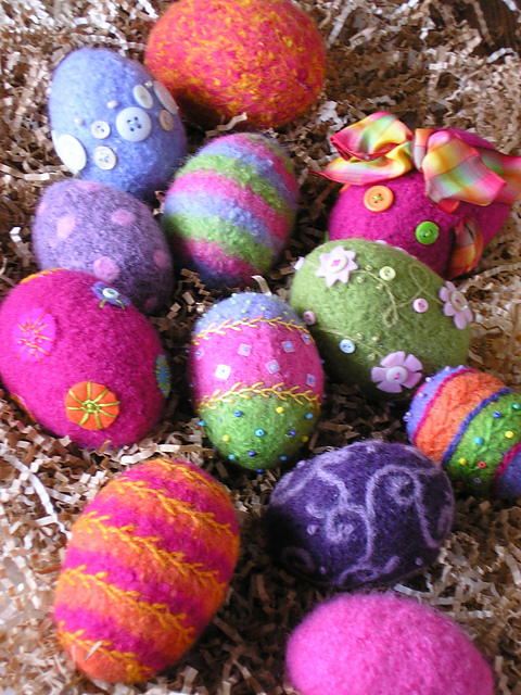 Felted Woolly Eggs