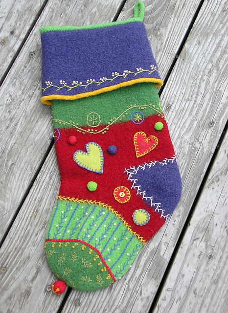 Crazy Quilt Holiday Stocking
