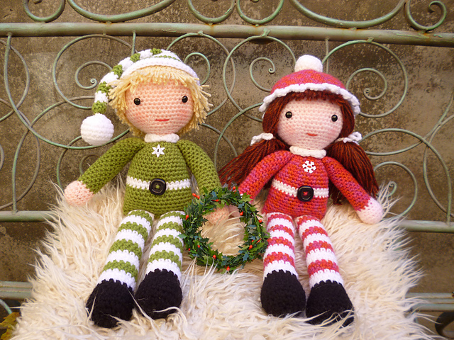 Beau and Belle Christmas Winter Dolls