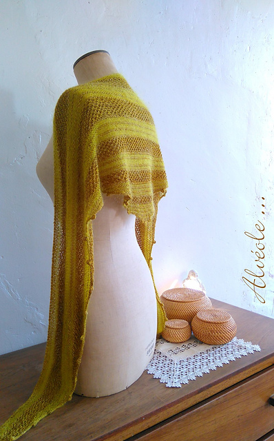 Alvéoles shawl écharpe