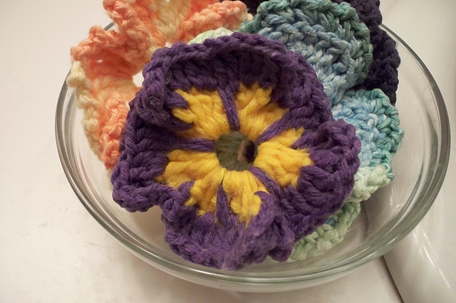 Multi Color Crochet Pansy