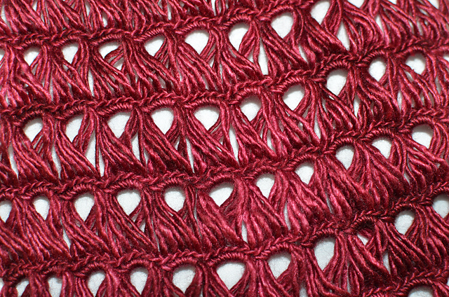 Pearlescent Broomstick Lace Scarf Wrap
