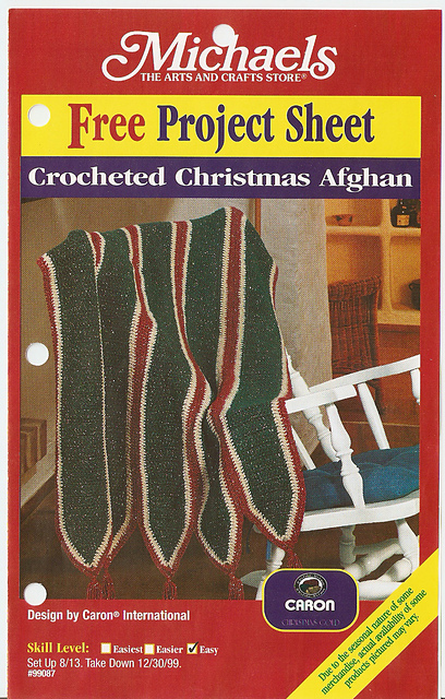 Crocheted Christmas Afghan #99087