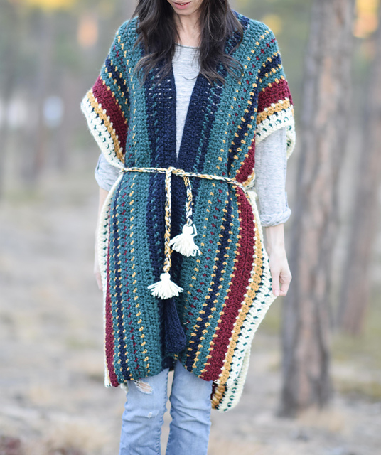 All the Colors Serape Ruana