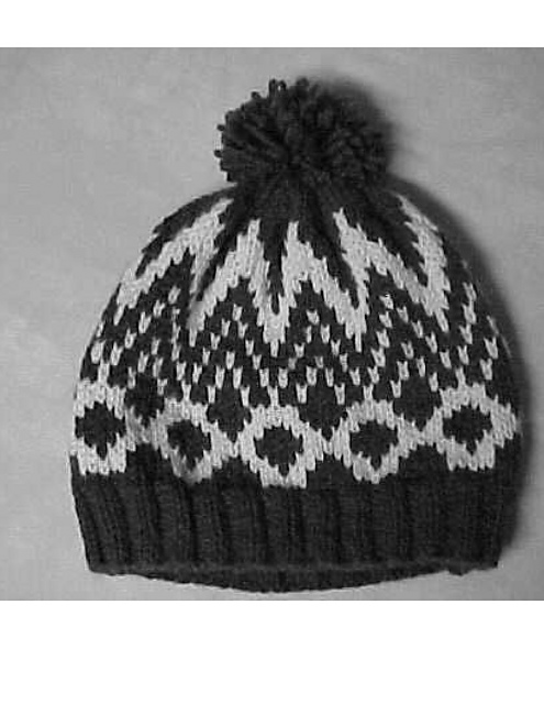 Purple Aster Fairisle Cap C-07