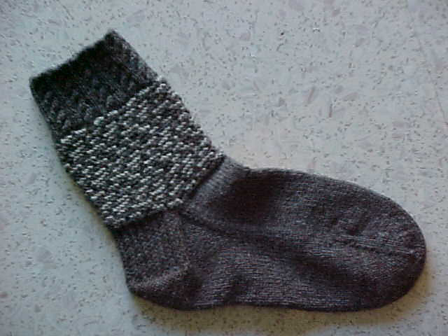 Mosaic Sock with Cable Top S-06