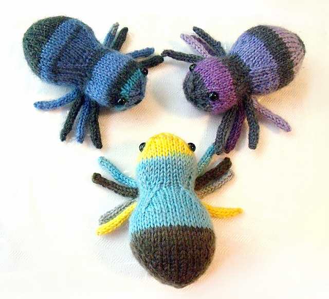 Stripy Sock Yarn Spider