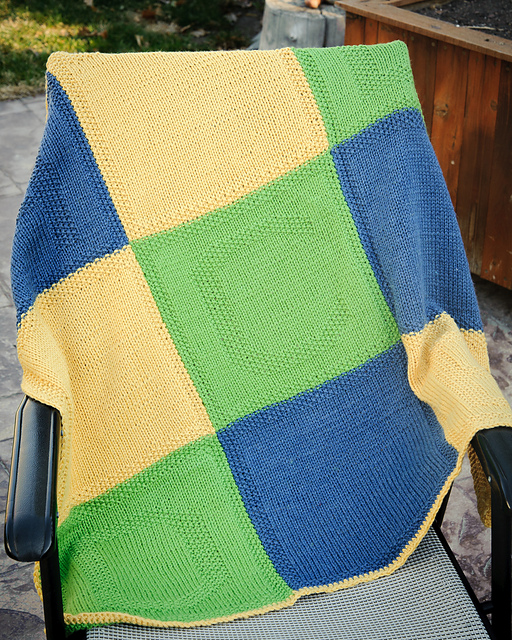 1019 Letter Block Afghan