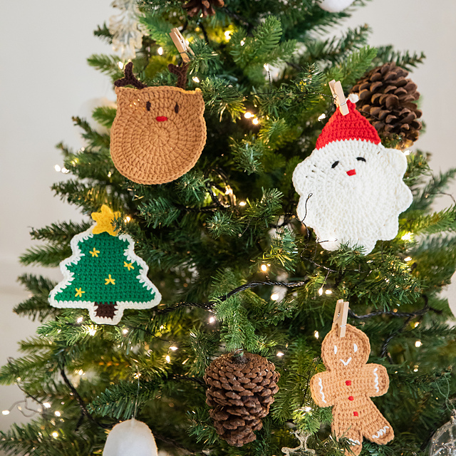 Happy Cotton Christmas Ornament set