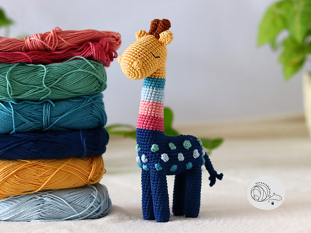 Colorful giraffe