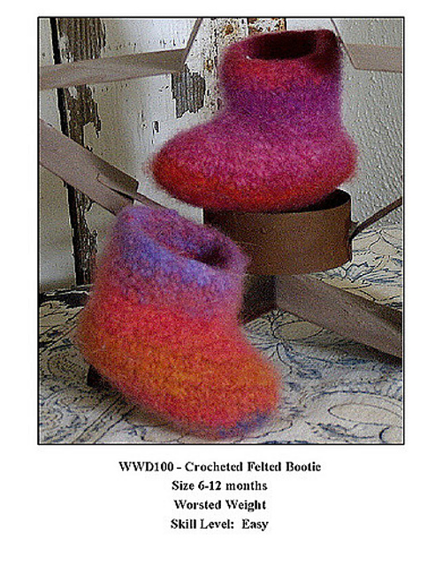 Felted Crochet Booties