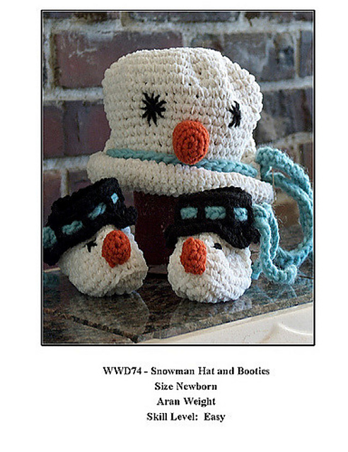 Snowman Hat and Booties