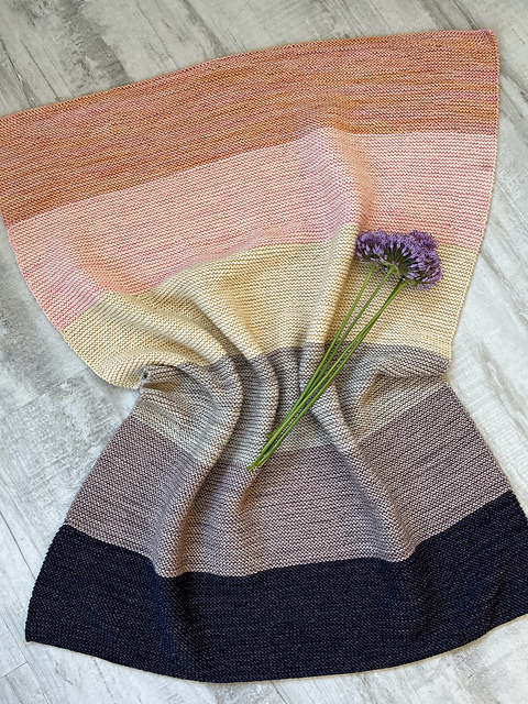 Simple Garter Stripes Baby Blanket