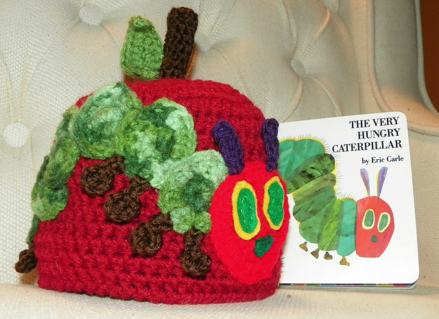 Caterpillar Ate an Apple Hat ( The Very Hungry Caterpillar Inspired)