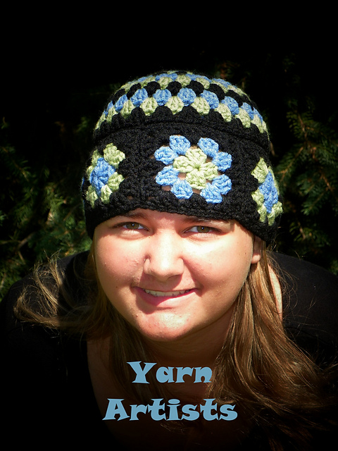 Granny Squares and Stripes Hat