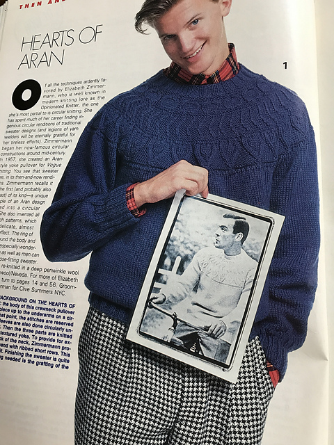 Aran Sweater with Rounded Yoke