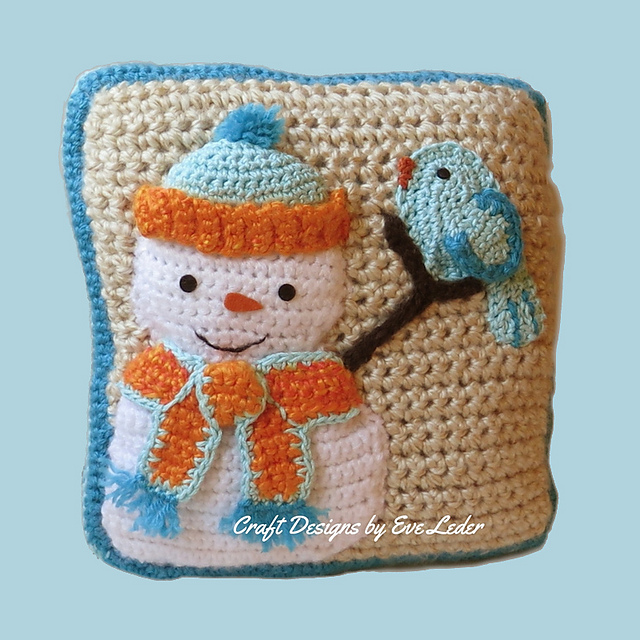 Happy Snowman & Bluebird