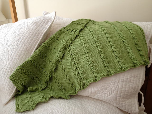 Maddy's Reversible Cable Receiving Blanket