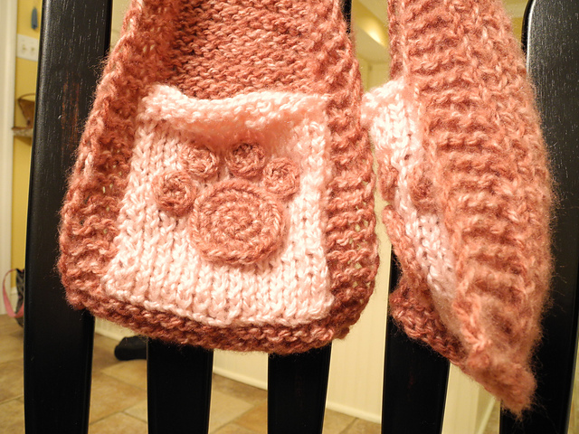 Paw Print Pocketed Scarf