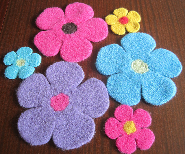 Felted Flower Hotpad and Coaster