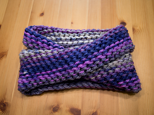 Painted Stripes Infinity Cowl (and Scarf)